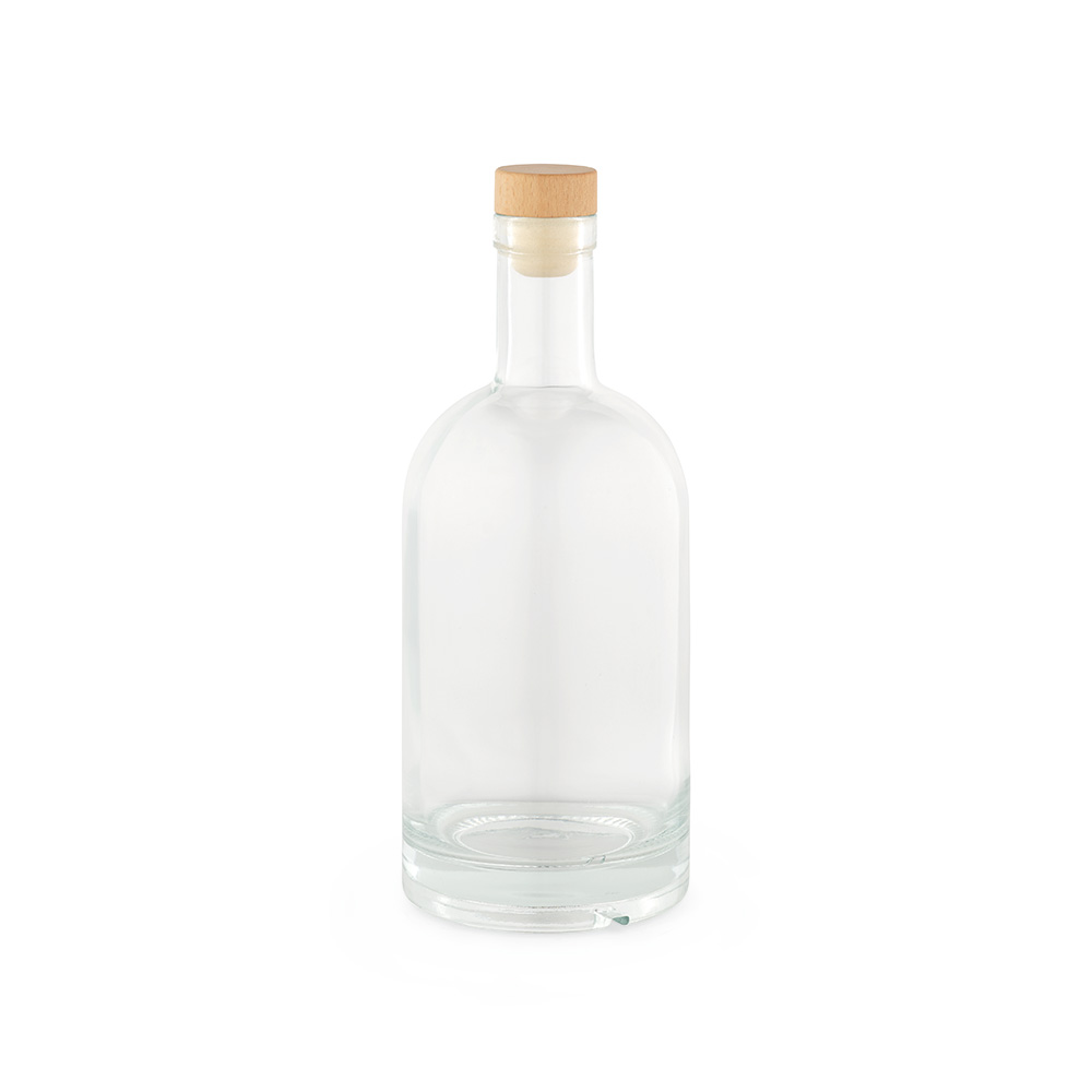 Piave Glass Bottle 800ml with wooden lid, front view