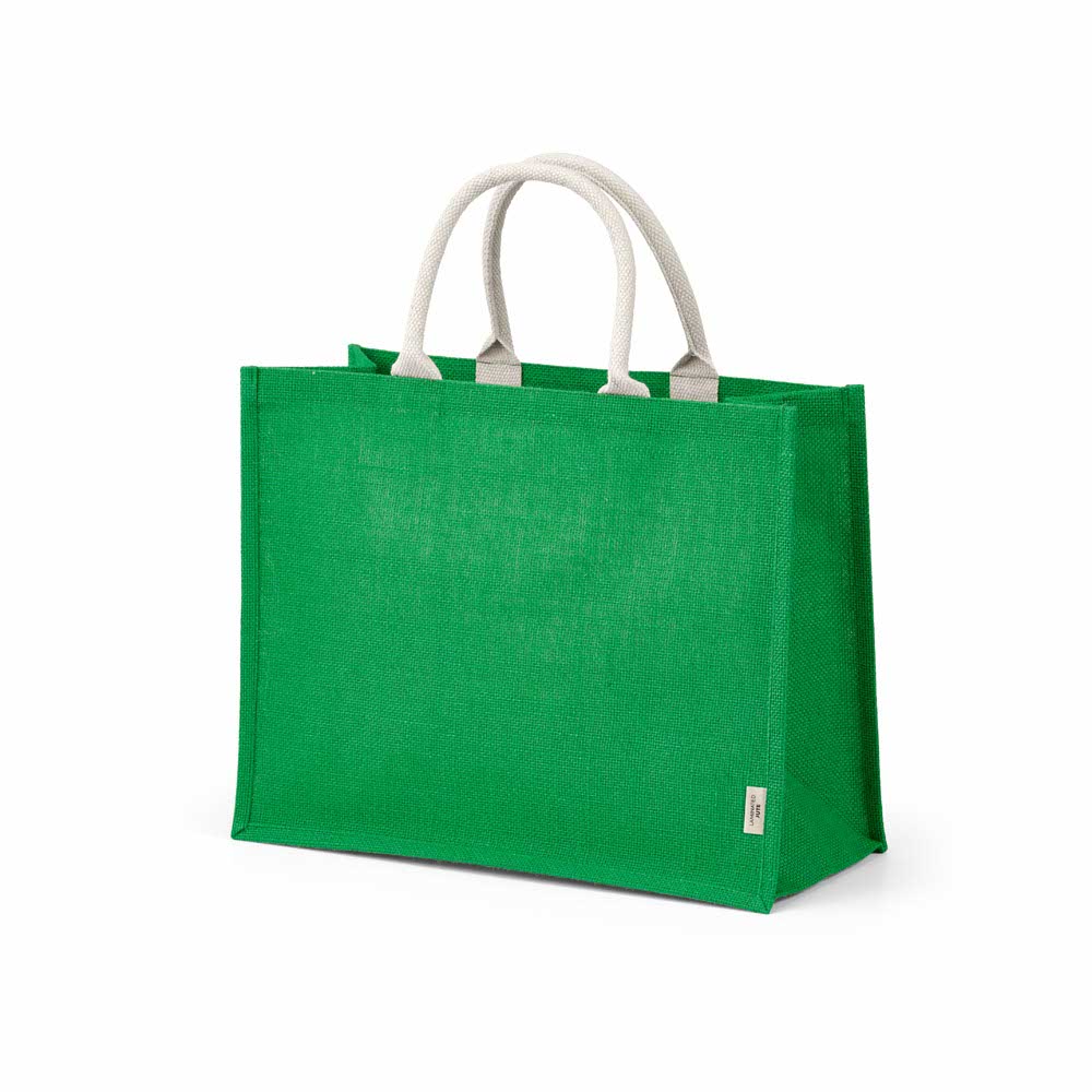 Toubkal Shopping Bag Jute rCotton in green
