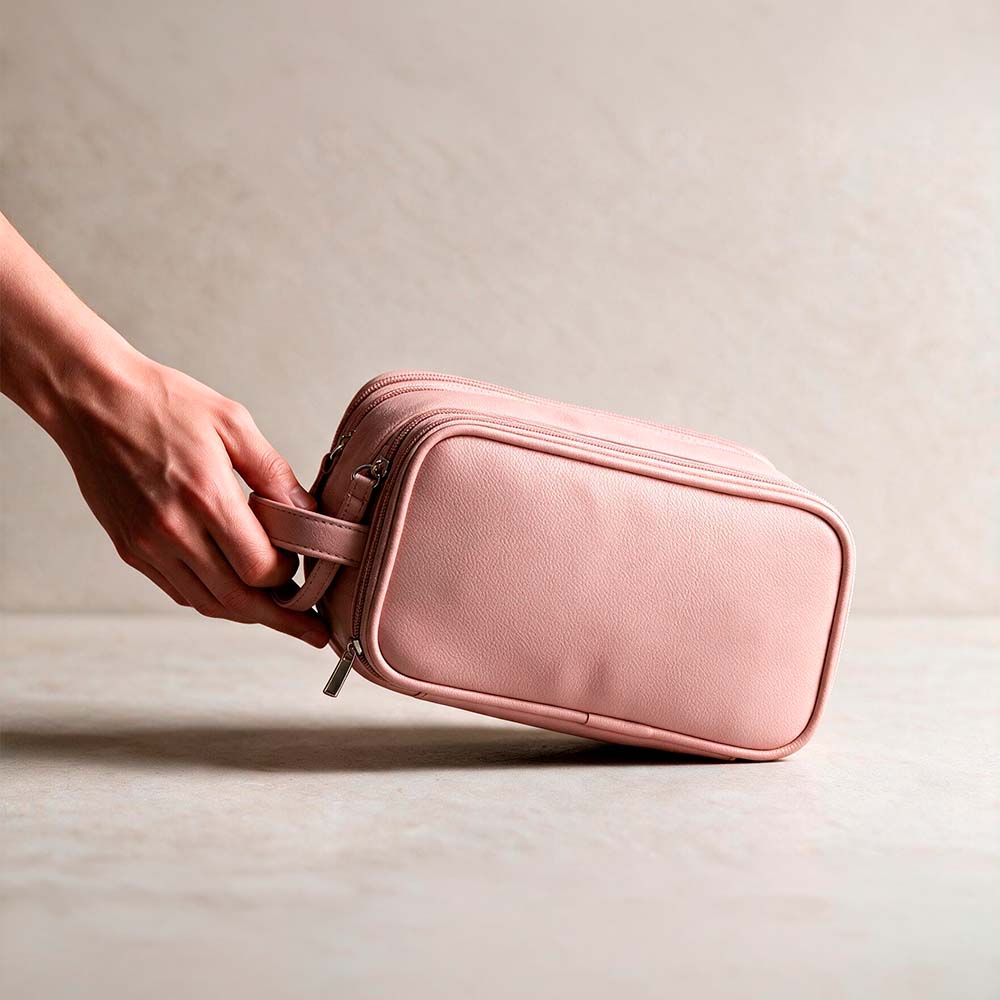 Helsinki Toiletry Bag 3.5L rPU in a bathroom setting