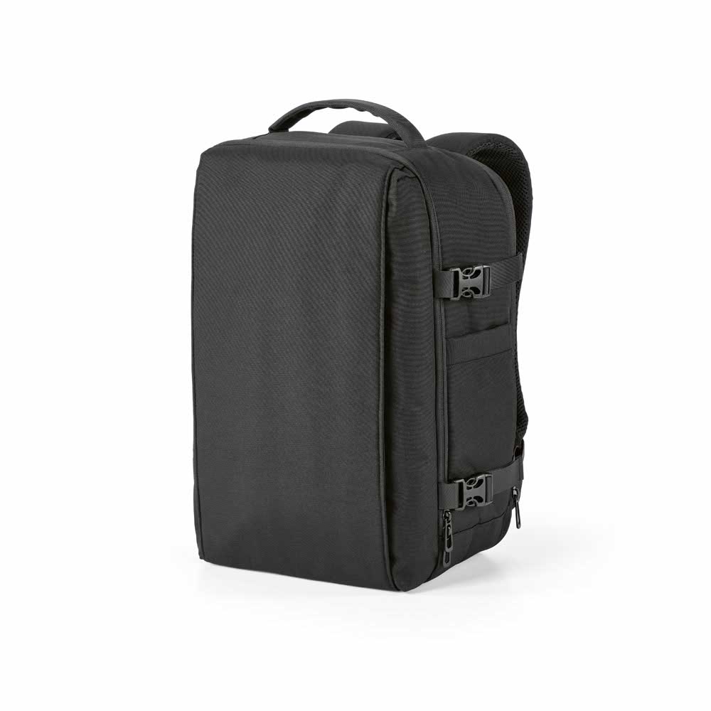 Belfast Backpack 20L rPET in black, front three-quarter view