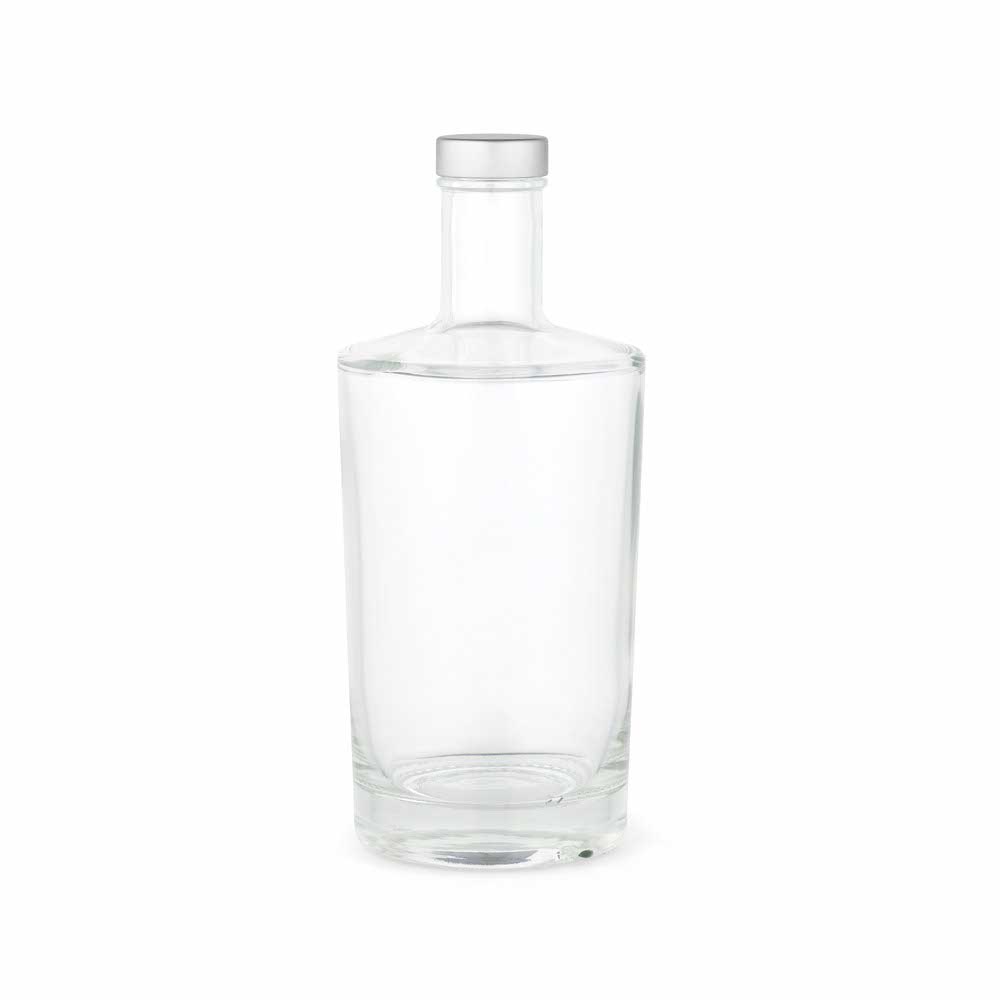 Adige 750 Glass Bottle 780ml with silver lid, front view