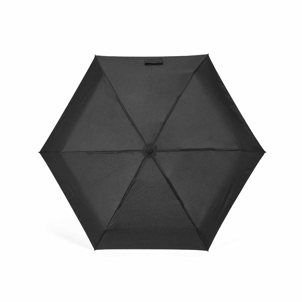 Piaf Mini Foldable Umbrella rPET 21 inch in black
