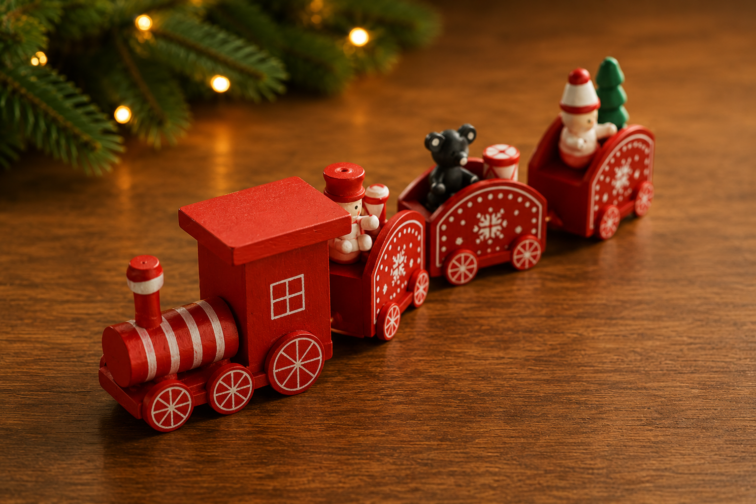 Juna – festive wooden train set
