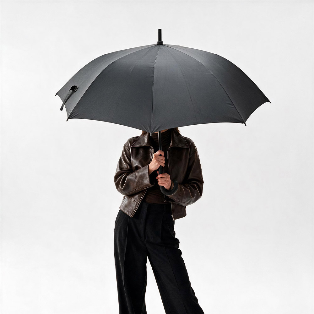 Lennon Umbrella rPET 23 inch storm-proof held open in use