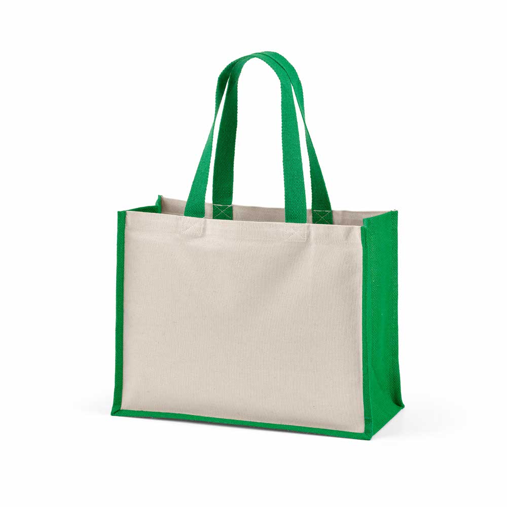 Maglic Shopping Bag rCotton 300gsm and jute in green